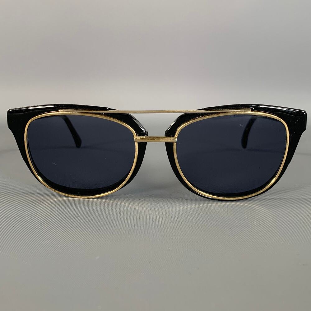 ORIENT EXPRESS Black Gold Acetate Sunglasses